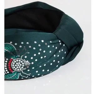 BellanBlue | Accessories | Green Satin Bee Glitter Knot  display picture 2
